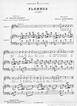 page de la partition