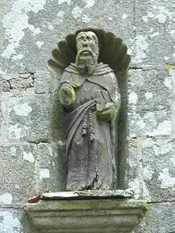 La statue de Saint Elouan.