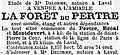 Annonce concernant la mise en vente de la forêt du Pertre (journal Le Figaro du 29 mai 1882).