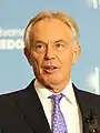 Tony Blair, né le 6 mai 1953 (71&nbsp;ans), premier ministre de 1997 à 2007.