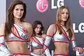 Des modèles féminins pour la marque LG au Grand Prix de Turquie 2009.