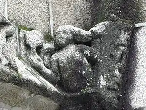 La fée Mélusine, emblème des Lusignan qui furent seigneurs de Fougères au XIIIe&nbsp;siècle.