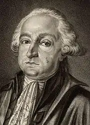 Portrait en noir et blanc de François Joseph Théodore de Désandrouin.