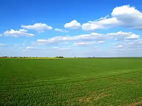 Paysage plat du secteur de Dole, dans l'ouest.