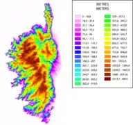 Relief de la Corse.