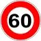 Limité à 60&nbsp;km/h.