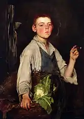 The Cobbler's Apprentice (en) (1877), huile sur toile, Taft Museum of Art, Cincinnati (Ohio).