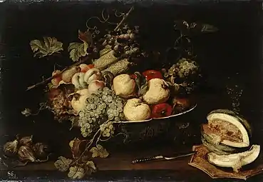 Fruits sur la table, vers 1650, Ermitage
