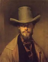 Autoportrait au chapeau, (vers 1840), huile sur toile, Vienne, Belvédère