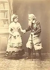 Deux acteurs, vers 1870-1880.
