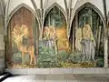 La légende du cerf lumineux : fresque de Paul Bodmer dans l'ancien Cloître du Fraumünster