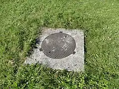 La tête de puits matérialisée Bonne Part épuisement.