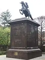 Statue équestre de José de San Martín à Woluwe-Saint-Pierre.