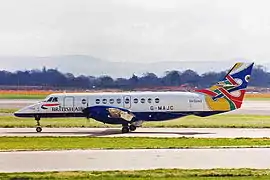 Un BAe Jetstream 41 de Sun Air of Scandinavia, sous les couleurs de la British Airways.