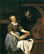 La cuisinière, de Gabriel Metsu, entre 1657 et 1667.