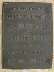 Plaque commémorative du CISLA