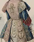 Détail d'un hoqueton porté par un garde de la prévôté de l'Hôtel.