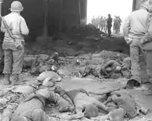 Les soldats américains découvrent les victimes.