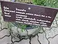Panneau descriptif en thaï, Jardin botanique de la reine Sirikit, Thaïlande