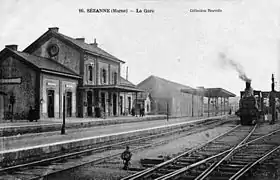 La gare de Sézanne au début du XXe&nbsp;siècle.