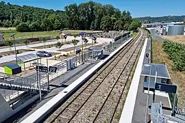 Les voies en direction de Périgueux.