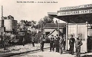 La gare commune à Verton et Rang-du-Fliers vers 1910.