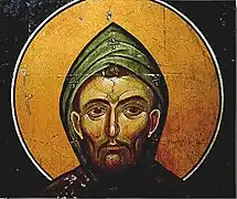 Fresque de Saint-Gabriel de Lesnovo au monastère de Lesnovo.