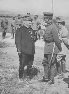 Le généralissime Joffre et Albert Ier, roi des Belges, en 1914.