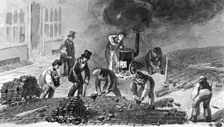 Pavage des rues, 1838