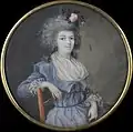 Georges Antoine Keman, portrait de femme, fin du XVIIIe siècle, Strasbourg Cabinet des Estampes et des Dessins