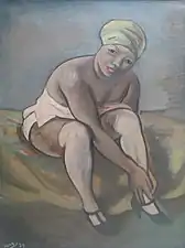 Femme se vêtant (1929).