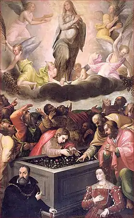 Fermo Ghisoni, Assomption avec les donateurs, 1556, Curtatone, église Santa Maria delle Grazie.