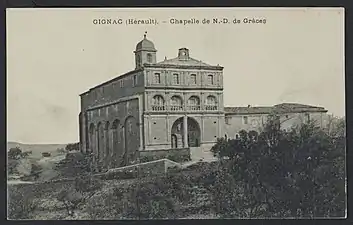 Carte postale de la chapelle Notre-Dame-de-Grâce (fin XIXe - début XXe&nbsp;siècle).
