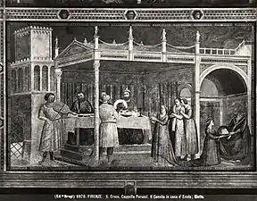 La scène avec repeints du XIXe&nbsp;siècle.