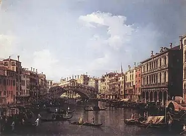 Le Pont du Rialto depuis le sud, vers 1735Rome, Galleria Corsini&nbsp;(it)