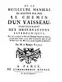 De la meilleure manière de mesurer sur mer le chemin d'un vaisseau (1734)