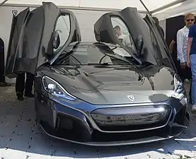 Rimac Nevera, avec portes ouvertes au Goodwood Festival of Speed 2021.