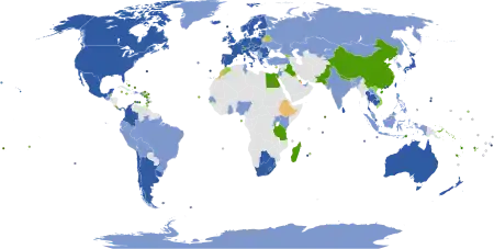 Carte de la couverture du service Google Street View