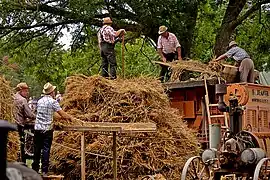 Battage à l'ancienne