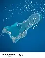 Image satellite de Grand Cayman, îles Caïmans.