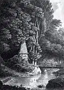 L'obélisque, fabrique majeure du Grand Parc, et certainement la plus significative des fabriques disparues de ce secteur.