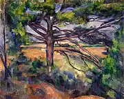 Cézanne.Grand pin et terres rouges, 1890-95. 72 × 91 cm. Musée de l'Ermitage.