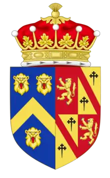 Vision d'artiste du blason du comte de Grantham.