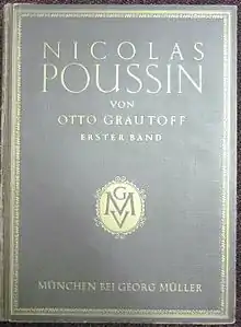 Couverture du volume 1 de l'essai sur Nicolas Poussin (Georg Müller, Munich, 1914)