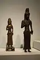 Deux figures de Guanyin provenant du royaume de Dali. Bronze et bronze doré.
