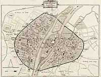 Plan du Le Dit des rues de Paris vers 1300