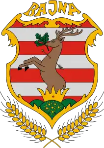 Blason de la famille Sándor et ville de Bajna. Fin du XVe&nbsp;siècle.