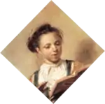 Jeune Fille chantant, v.1626-1630, huile sur panneau, 18,2&nbsp;x 18,4&nbsp;cm (coll. privée)