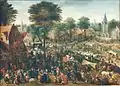 Hans Bol, Kermesse flamande, h/p, seconde moitié du XVIe siècle.