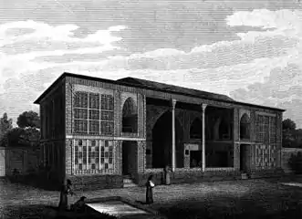 Façade arrière, perspective(dessin par Charles Heath&nbsp;(en), 1815)